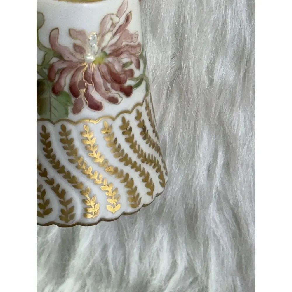 Antique 1900-1920s T&V Limoges France Pitcher Cream Milk Syrup F H George Signed